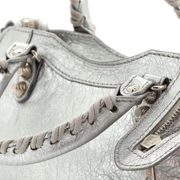 Balenciaga City Classic Studs Bag Leather Mini Silver - Picture 7 of 10